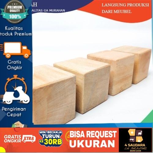 KAYU Square Wooden Block 2x2 Wood cubes cm Small Wooden Blocks craft ...