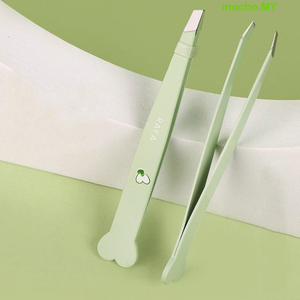 MOCHO Eyebrow Tweezers, Tilted Stainless Slanted Eye Brow Clips, Professional Easy To Use