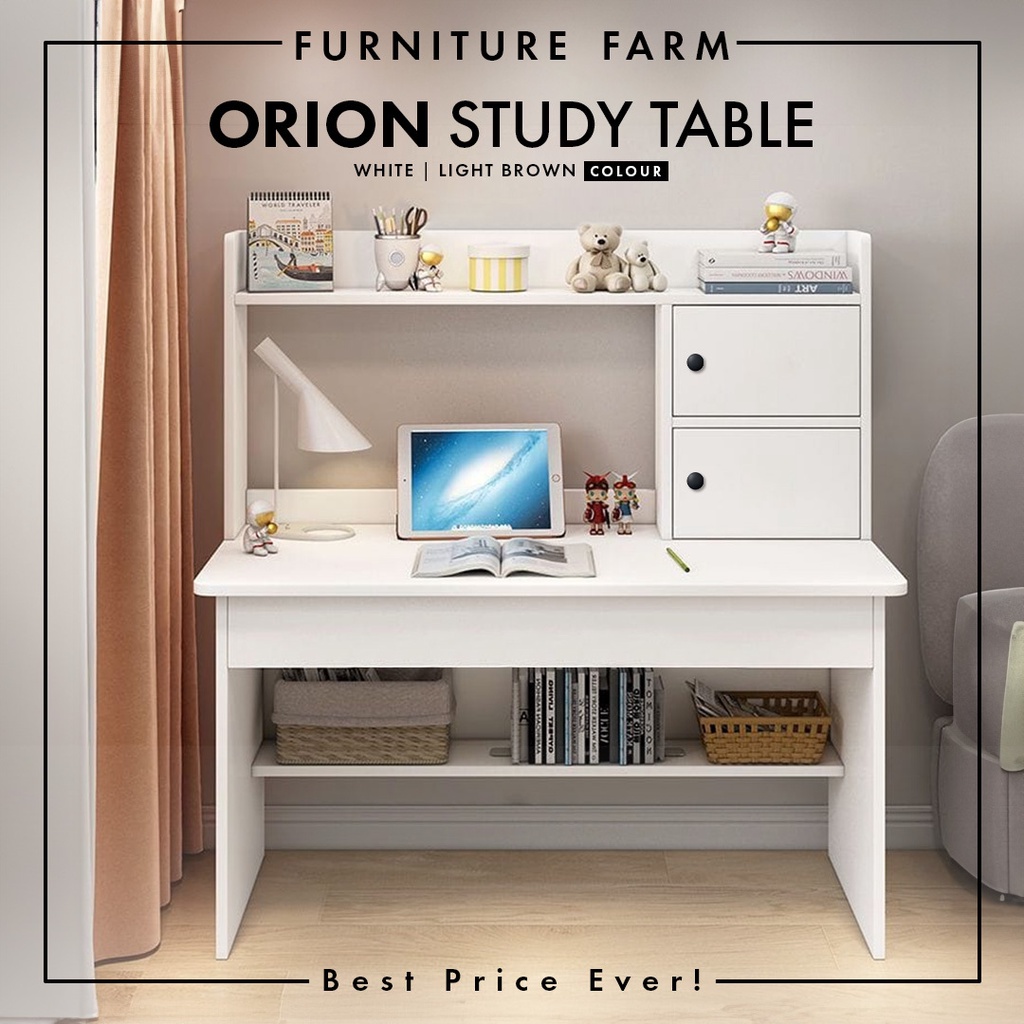 F&F ORION Study Table SET/Office desk Study Desk with 2 DRAWER/study