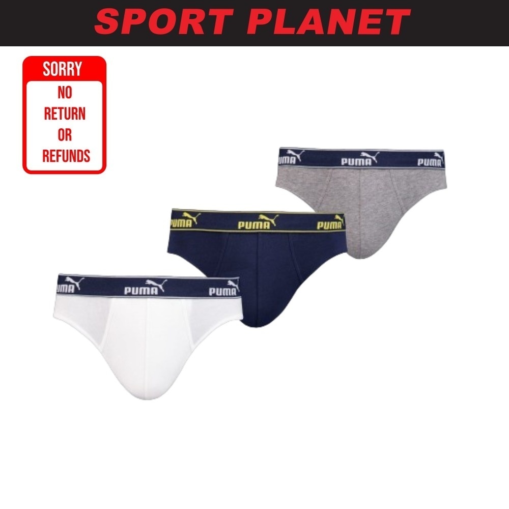 Puma Men Cotton Stretch Briefs Underwear Accessories 3 Pair (907400-03)  Sport Planet 31-42 | Shopee Malaysia