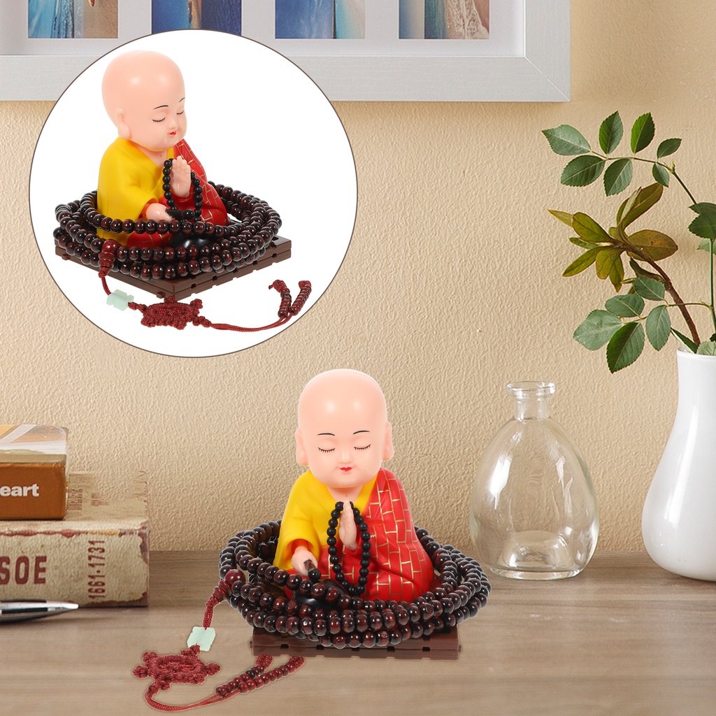Crafts Ornaments Smiling Buddha Happy Statue Fat Car Dashboard Lucky