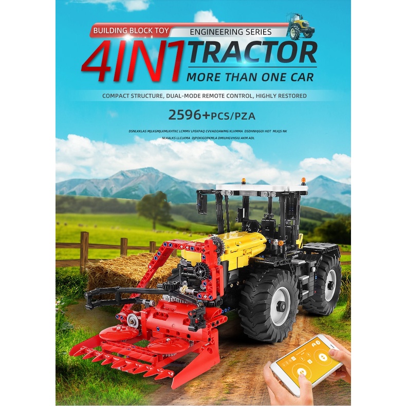 Mould King 17019 Technic 4 in 1 Tractors (Loaders, Flip Plows, Heavy ...