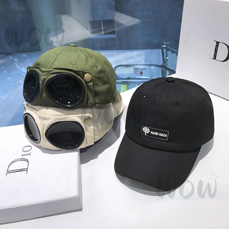 Unisex fashion pilot cap men women Sun baseball glasses baseball cap