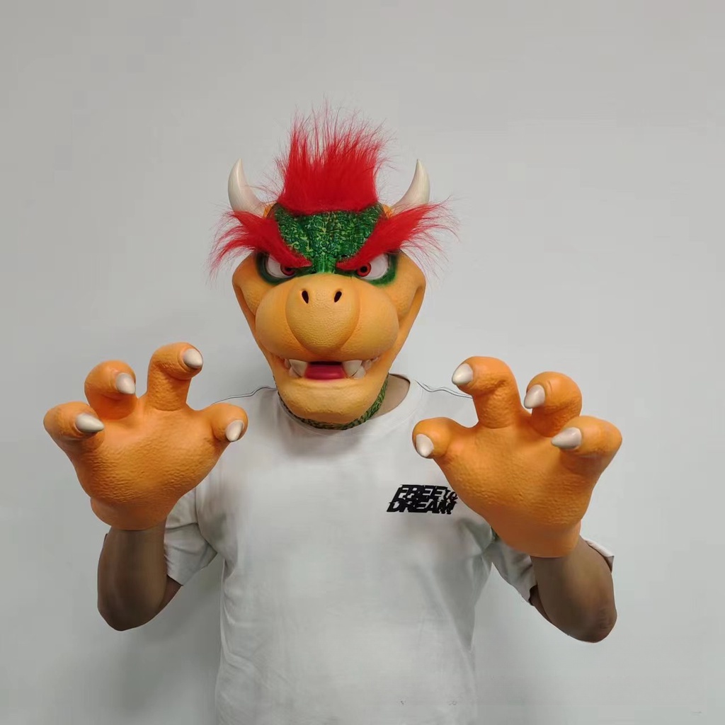 Halloween Cosplay Props Super Mario Anime Game Cosplay Bowser s Latex 