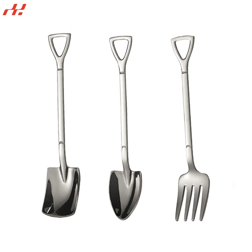 KOYAIRE Ice Cream Spoons Stainless Steel - Dessert Spoons Set of 6