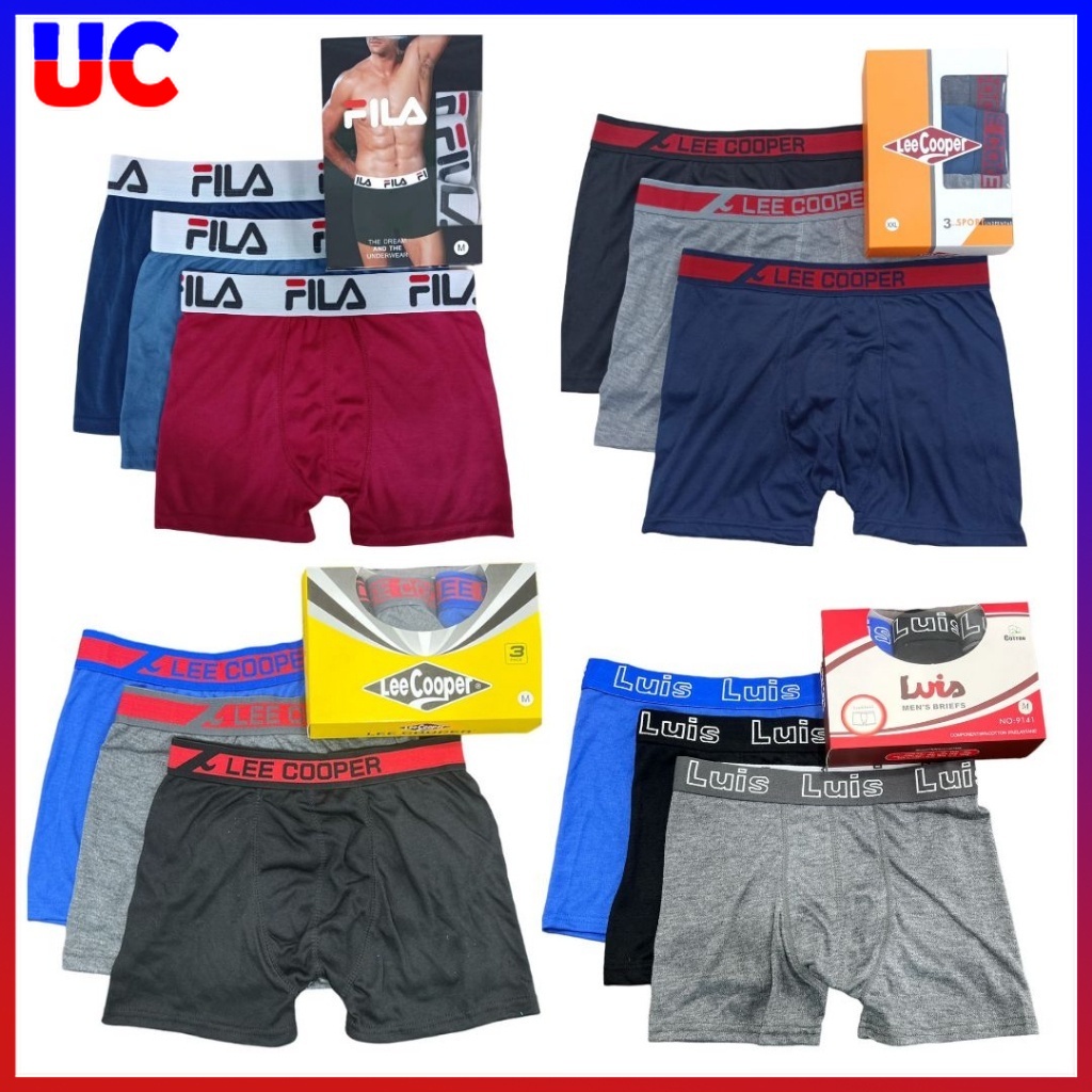 UC_( 3 HELAI = 1 BOX ) MEN BOXER UNDERWEAR 3PCS IN 1BOX (SELUAR DALAM ...