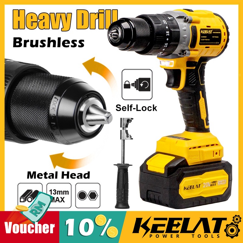 Keelat V Brushless Cordless Impact Drill In Chuck Capacity Mm