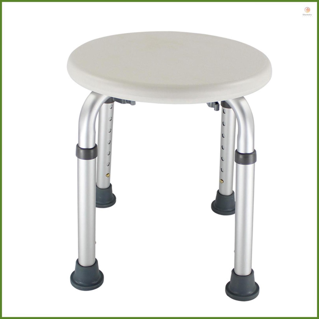 Bathroom Shower Bench Adjustable Height Shower Tub Stool Lightweight