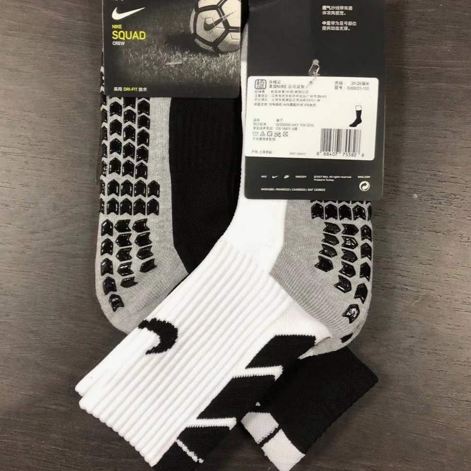 NIKE Stokin Anti Slip Socks Medium Size Football Sport Soccer Stocking Basketball Badminton Sock instok Shopee Malaysia