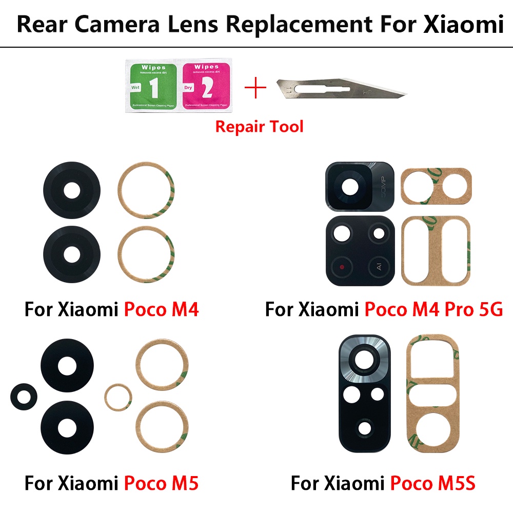 Rear Back Camera Glass Lens Cover For Xiaomi Mi Poco C40 F3 F4 X4 Gt M4