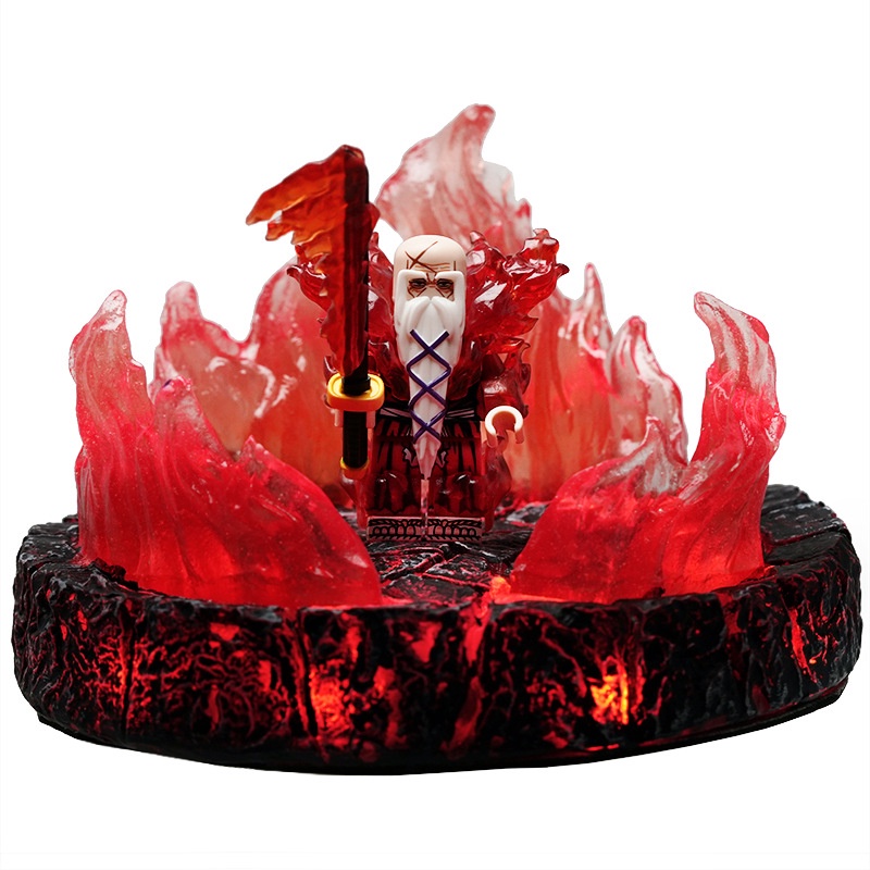 Yamamoto Genryuusai Shigekuni Bleach Building Blocks Figures Toy Flame