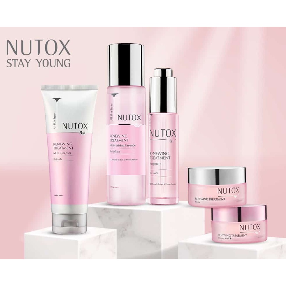 Nutox Renewing Treatment Skincare Cleanser 100ml/ Moisturizer Creme
