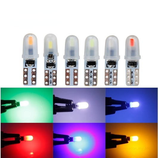 thumbnail image 2 of 5 Or 10x T4.2 T3 LED Bulbs – Car Interior Wedge Dashboard Indicator Lights, 4300K 2 of 5