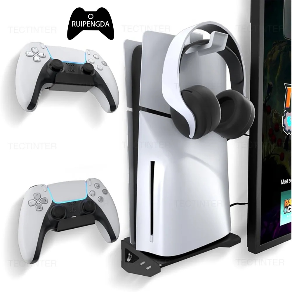 FYOUNG Headset Holder For PS5/Slim/Pro, Hook Hanger For Headphone Stand, Compatible With PlayStation 5 Consoles (White - View #2