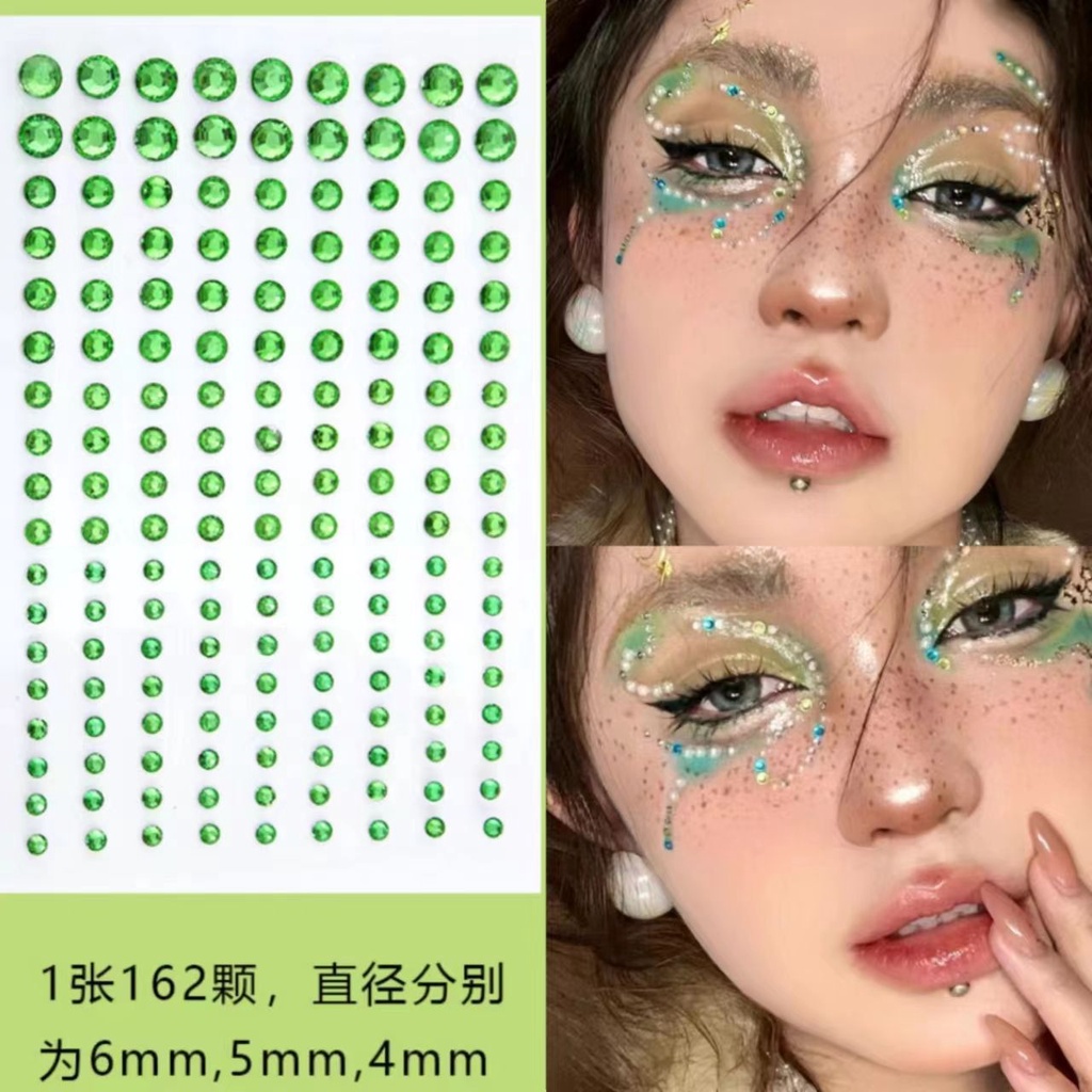 Stage Performance Makeup Bright Diamonds Antique Eyebrow Stickers Hanfu