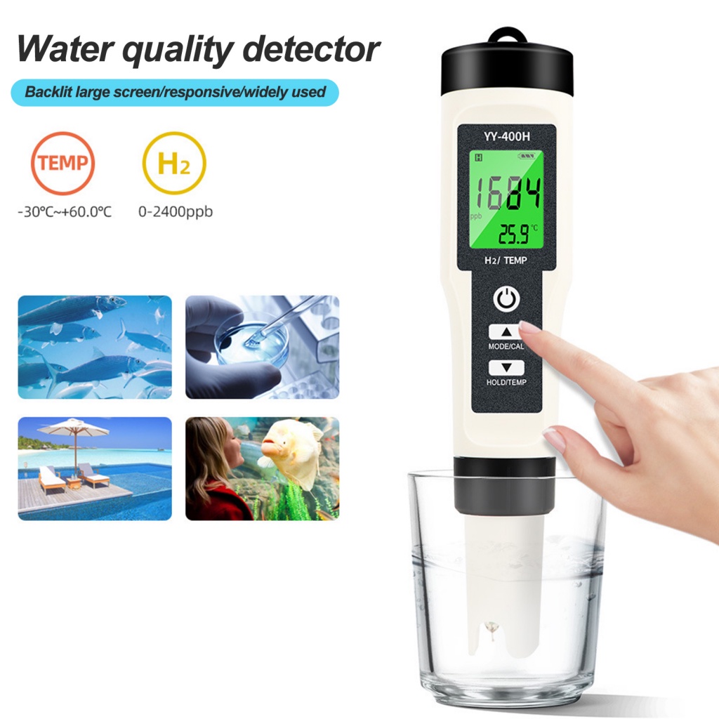 Moreorders Chlorine Tester Pen Digital Hydrogen Meter Portable Digital