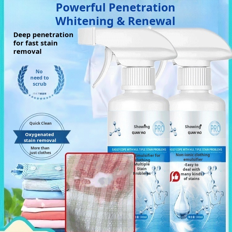 Clothes Emulsifier Powerful Stain Removal Oil Stains And Yellowing Stain Removal Spray