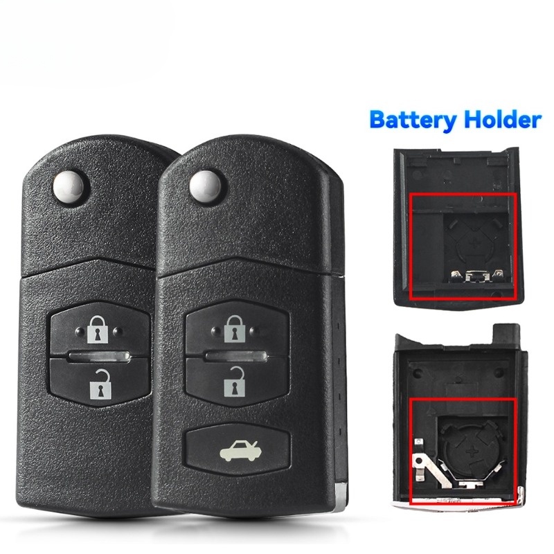Custodia Portachiavi Auto In TPU Morbido Per Mazda 2/3/5/6/ CX-5/ RX8/ MX5 – 2 Pulsanti Flip Key