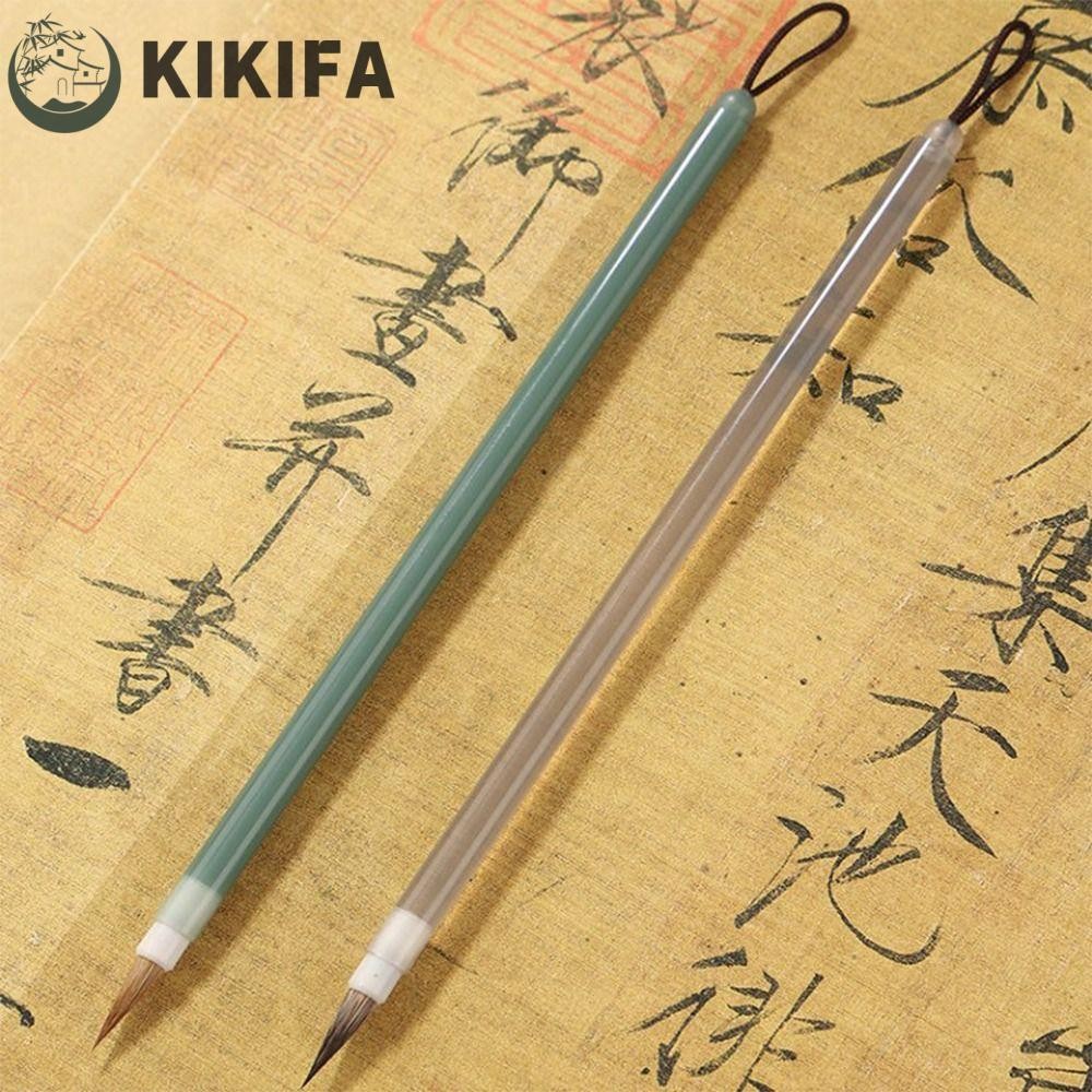 KIKIFA Hook Line Fine Paint Brush, Slender Gold Wolf Hair Chinese ...