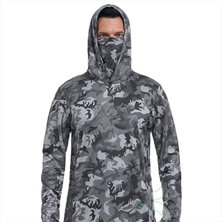 Fishing Shirts Men' Performance Angling Hoodie Clothing Outdoor UV  Protection Breathable Face Mask Fishing T-shirts Tops