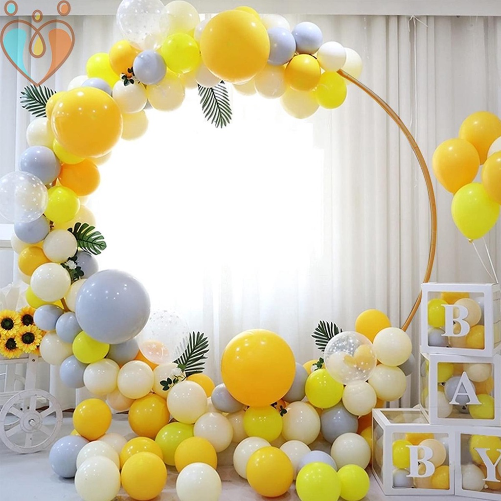 6.56ft Gold Round Wedding Arch Metal Balloon Arch Kit Wedding Circle ...