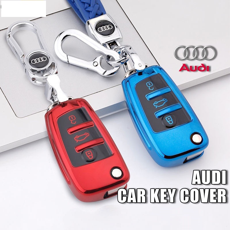 TPU Car Remote Key Case Cover Shell Fob for Audi A6 A7 A8 E-tron Q5 Q8 ...