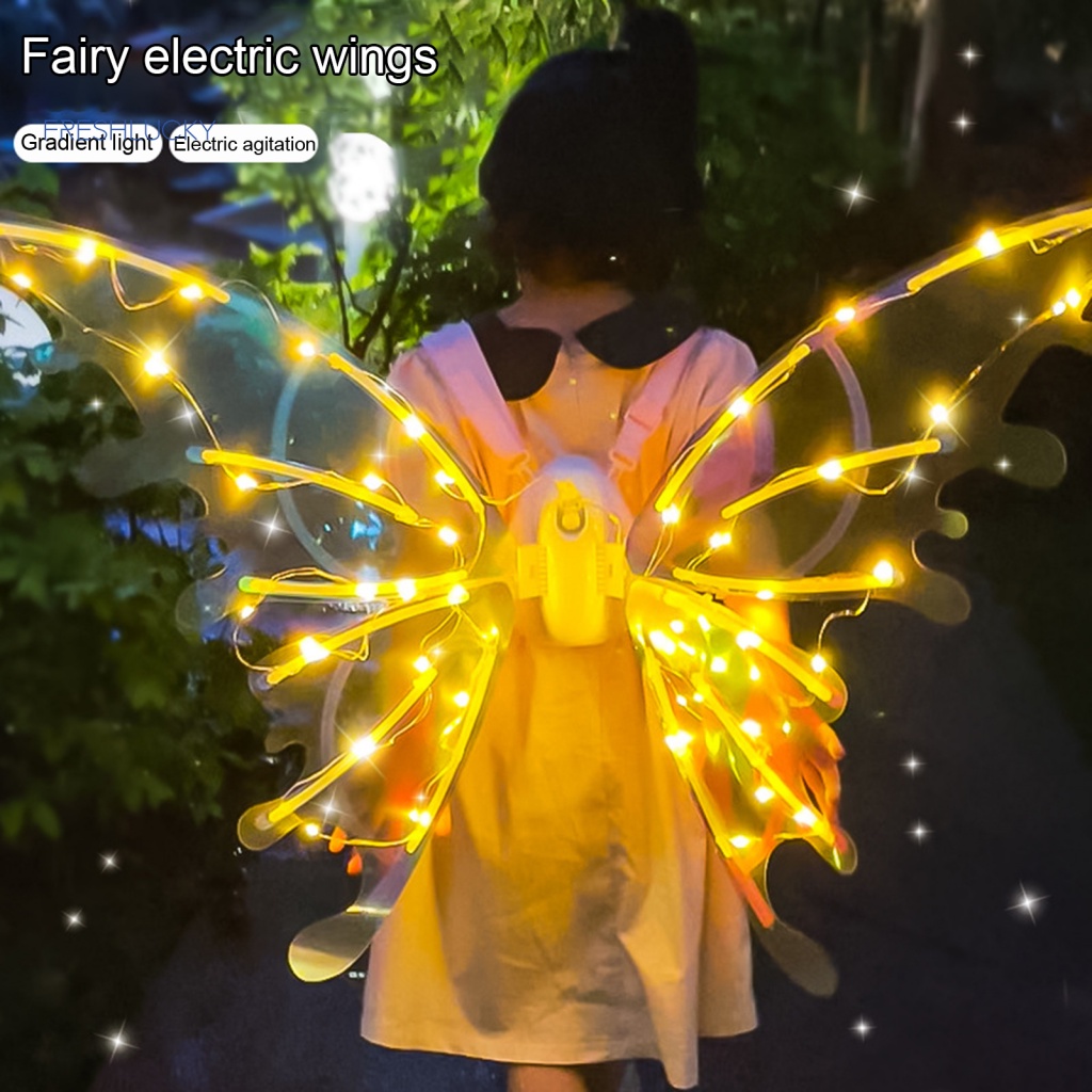 freshlucky Magical Lightup Fairy Wings Lightup Wings for Kids Magical Glowing Fairy Wings