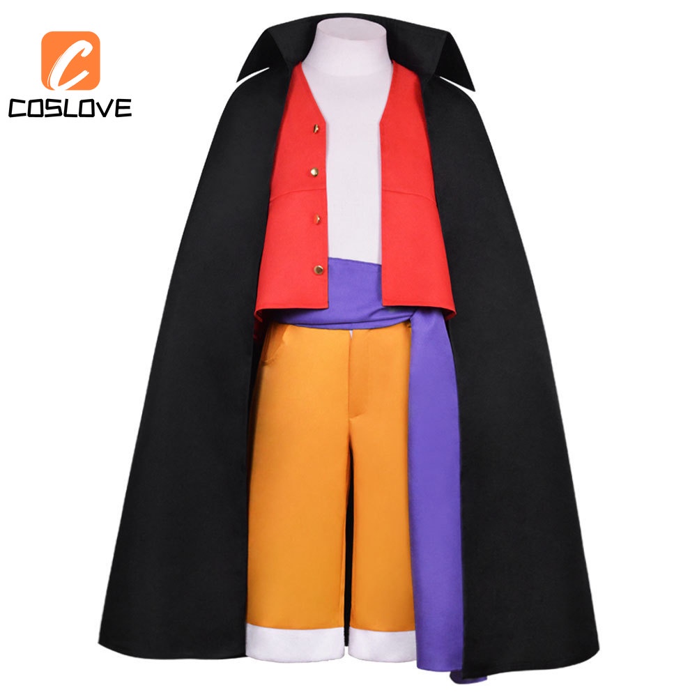 Japan Anime ONE PIECE Monkey D Luffy Cosplay Full Set Clothin Red Top ...