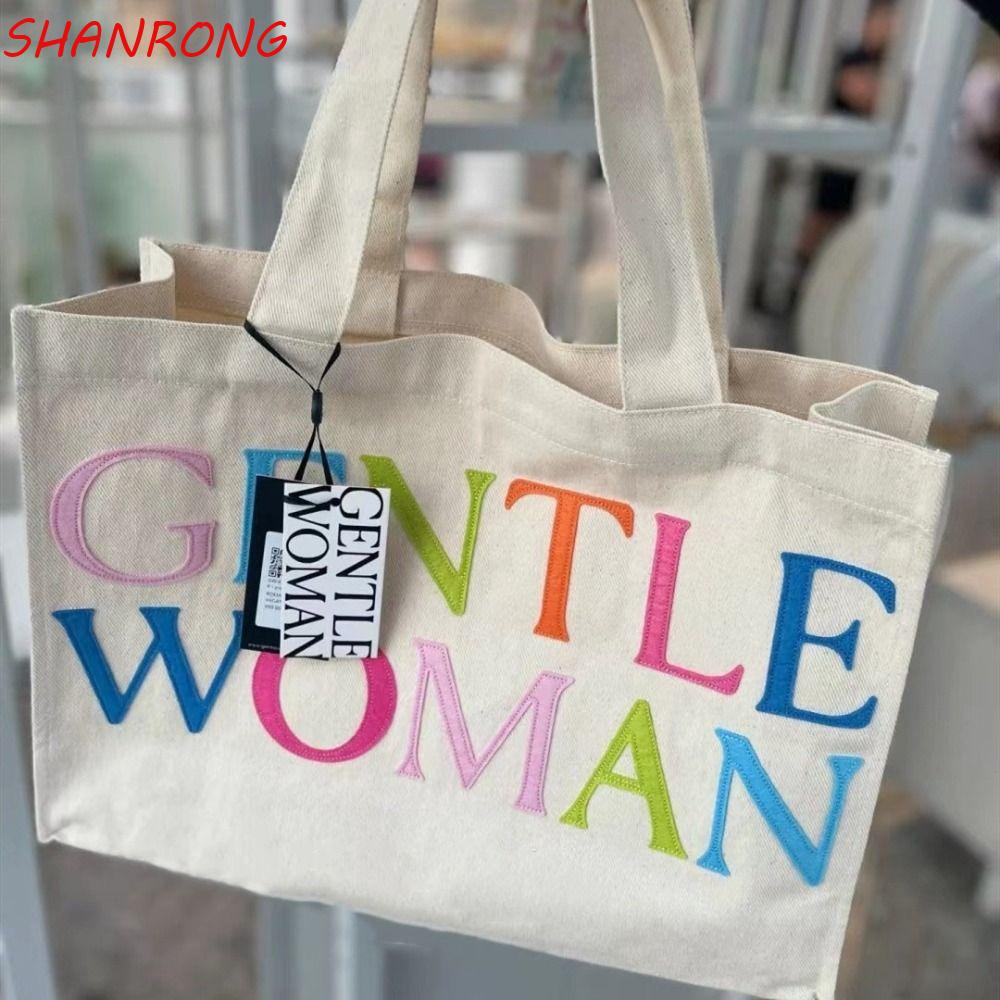 SHANRONG Thai Letter Shoulder Bag, Print Cloth Handbag Gentle Woman