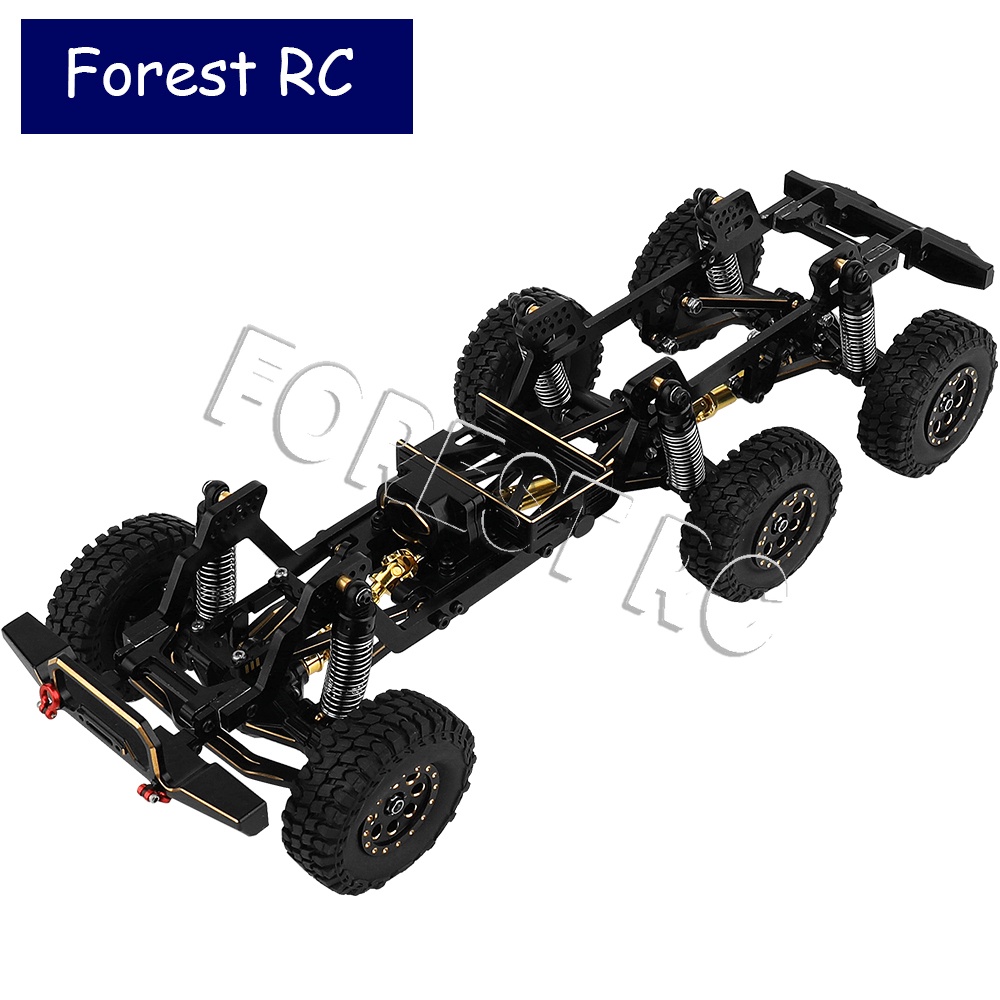 Brass + Aluminum Metal 6x6 RC Car Chassis Frame with Front Middle Rear ...