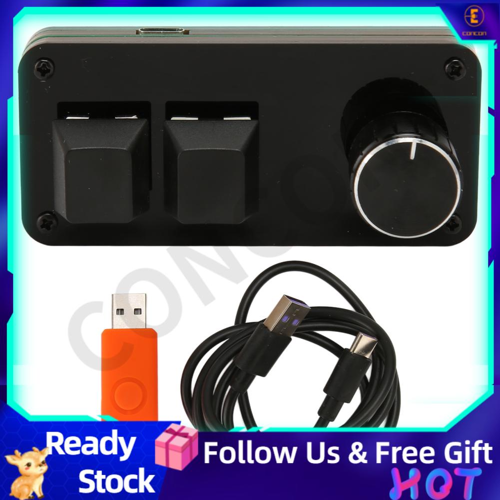Concon Macro Mechanical Blue Switch Hot Swappable Customizable Programming Mini 2 Key Keypad One
