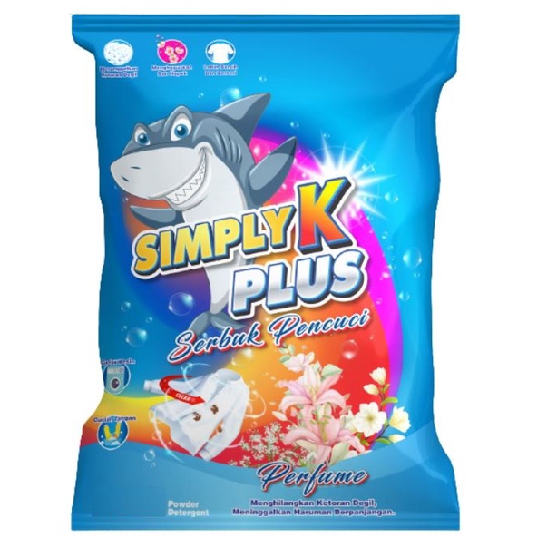 Simply K Plus Perfume Powder Detergent 1kg (Blue) | Shopee Malaysia
