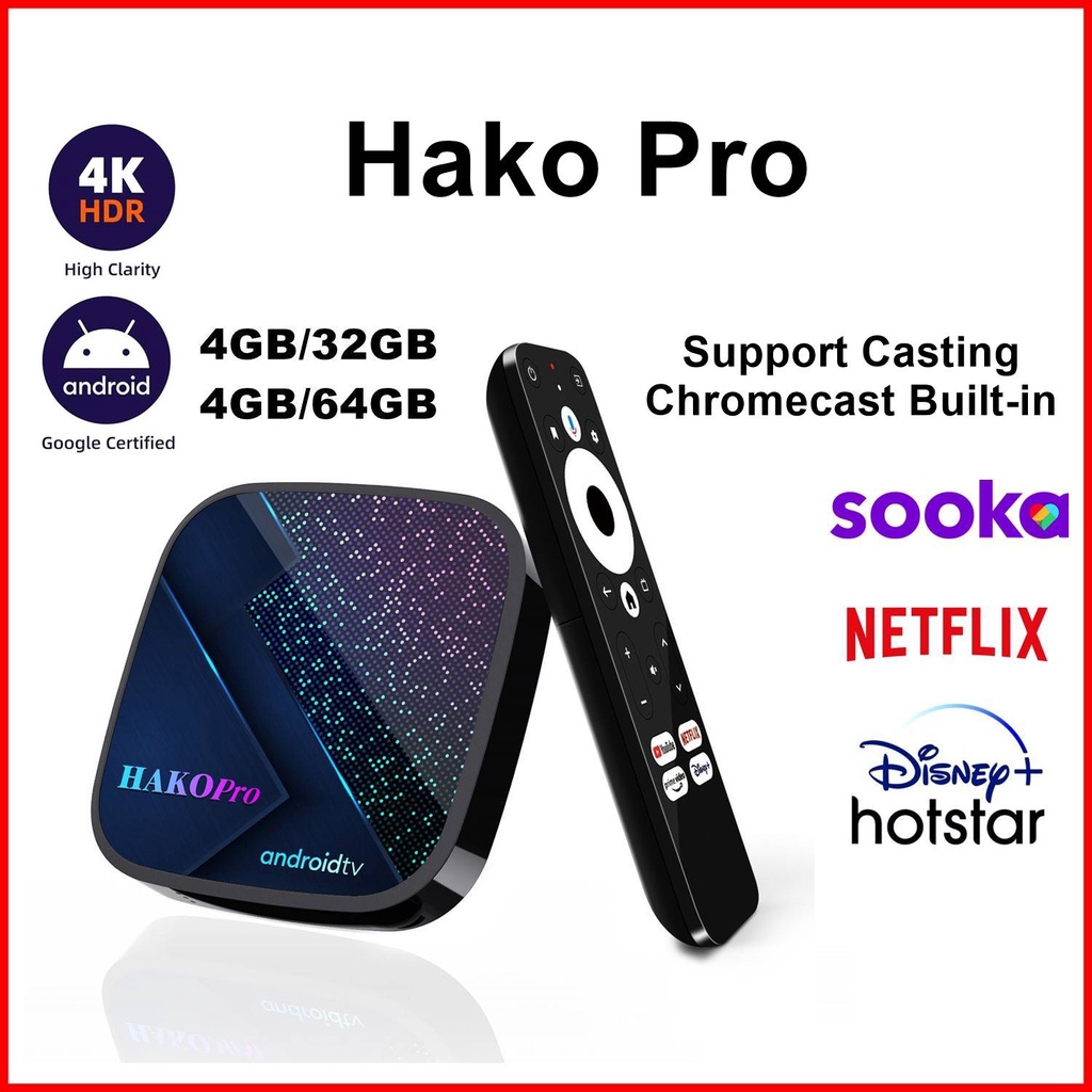 HAKO Pro 4K, Tanix KICKPI KP1, Kinhank G1, 64GB 32GB 16GB ROM, 4GB RAM, Google Certified, Netflik, 2023