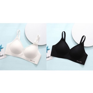 2pcs Seamless Bra Adjustable Straps Low Back Brassieres Women's