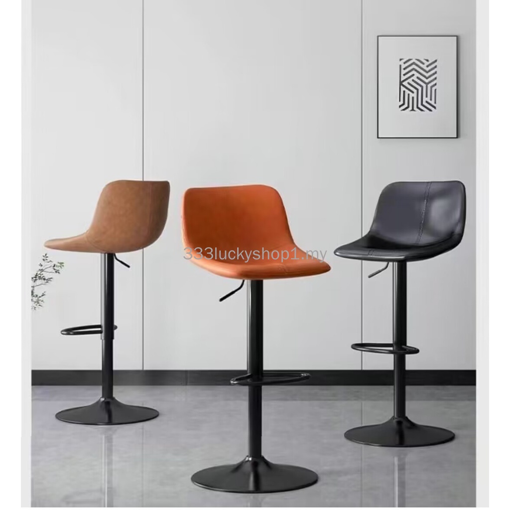 Swivel Adjustable Barstools with Back for Bar Counter and Kitchen