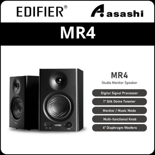 Edifier MR4 Studio Monitor Speaker Balanced TRS Input Headphone