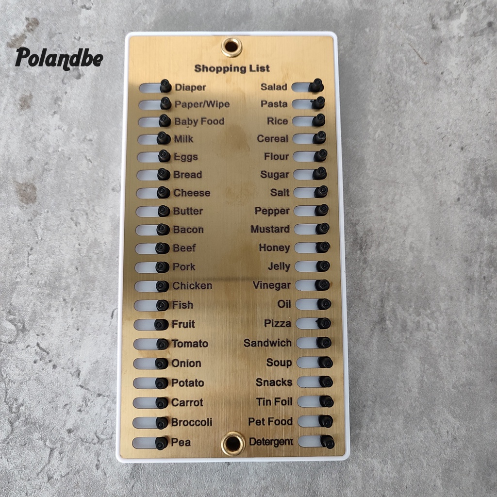 pe Slide Tab Shopping List Board Wallmounted Shopping List Board