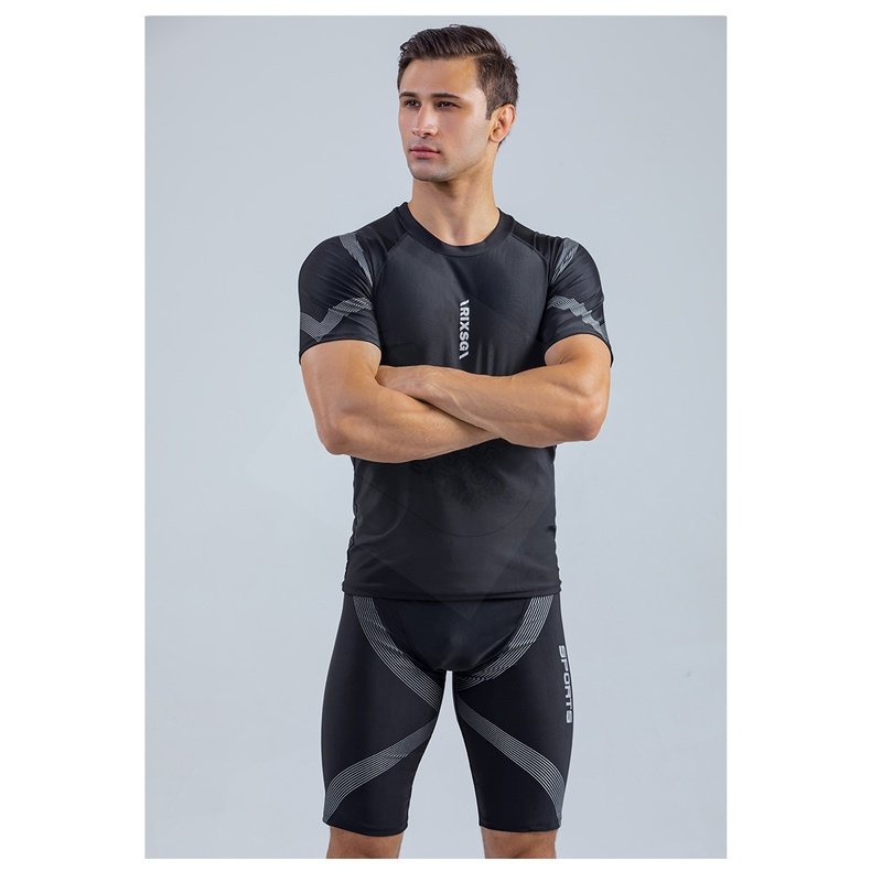 Swimsuit men's swimming trunks suit swimsuit top full body men's five