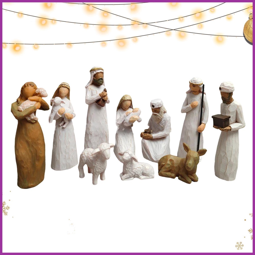 Nativity Scene Statue Holy Family Figurine Sculpted Statues Catholic