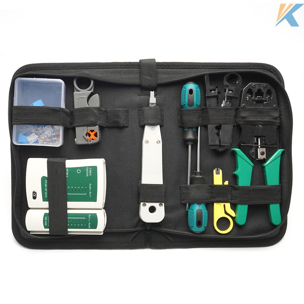 [Local Delivery]14pcs Portable Ethernet Network Hardware Bag Tool ...