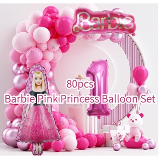 182pcs Disney Princess Foil Balloons 32 numero 1-9 Kit arco