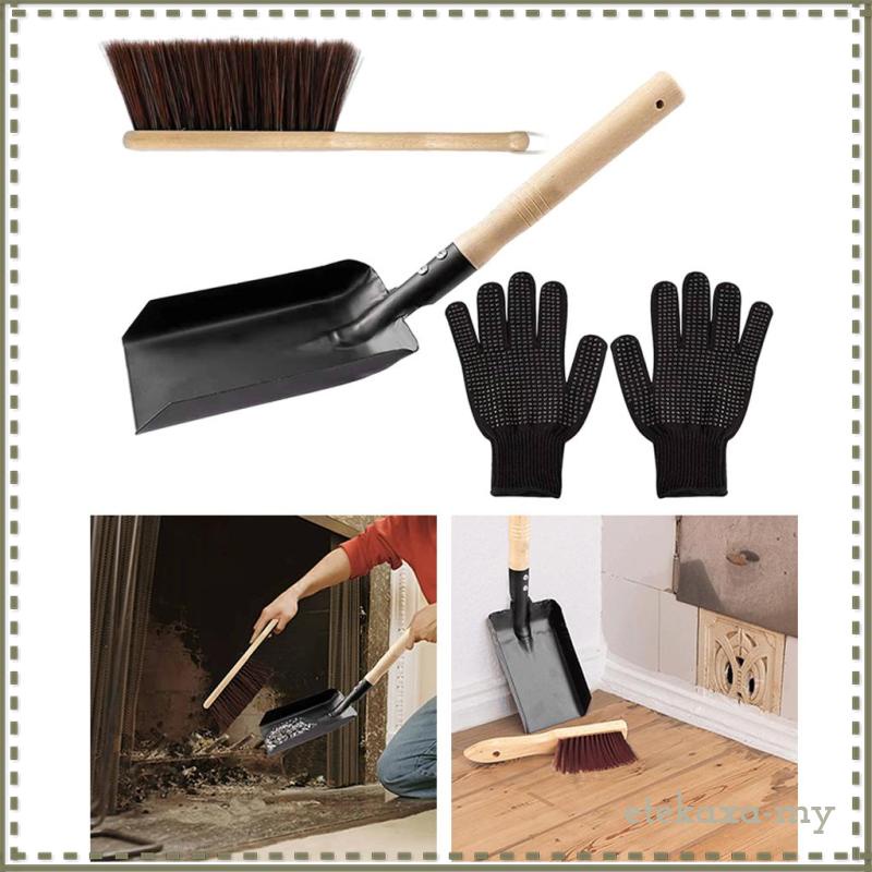 [EtekaxaMY] Fireplace Tools Shovel And Hearth Brush Set Fireside Ash