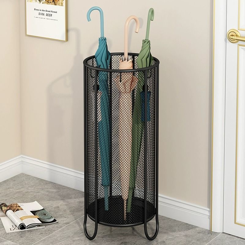 Umbrella Stand With 4 Holes Umbrella Storage Rack Plastic Removable Drip Tray Freestanding Umbrella Holders For Home Office