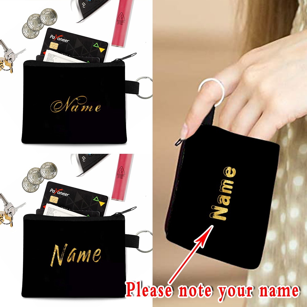 Custom Name Short Wallet Fashion Purse Ladies Clutch Bag Card