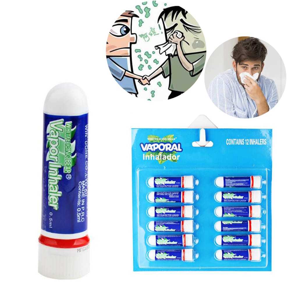 VAPORAL INHALADOR-VAPORAL INHALE WITH COOL HERBAL OINTMENT FOR NOSE ...