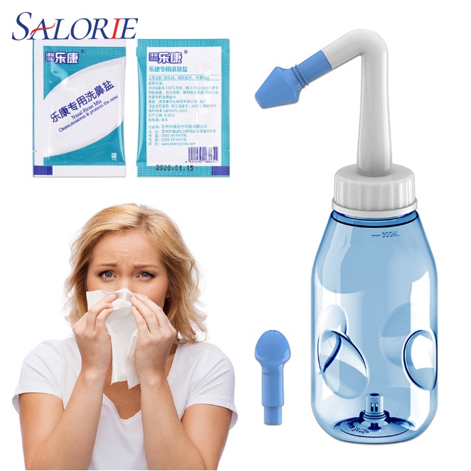 Salorie Replaceable Nozzle Adults Children Nasal Irrigator Nose Cleaner ...