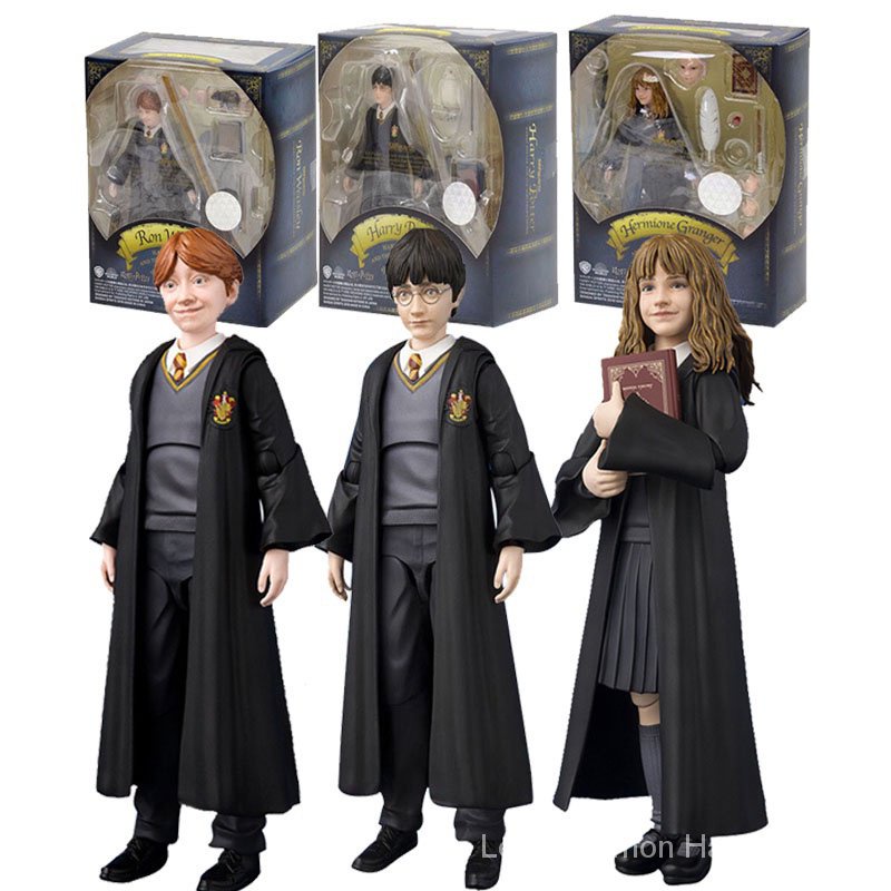 Shf Harry Potter Hermione Ron Sh Figuarts Articulado Action Figure 