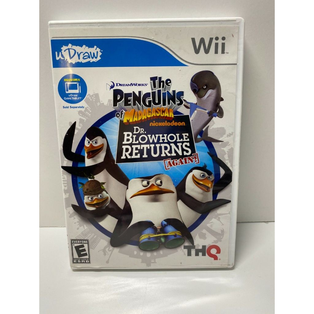 (Used) Nintendo Wii uDraw The Penguins Of Madagascar: Dr Blowhole