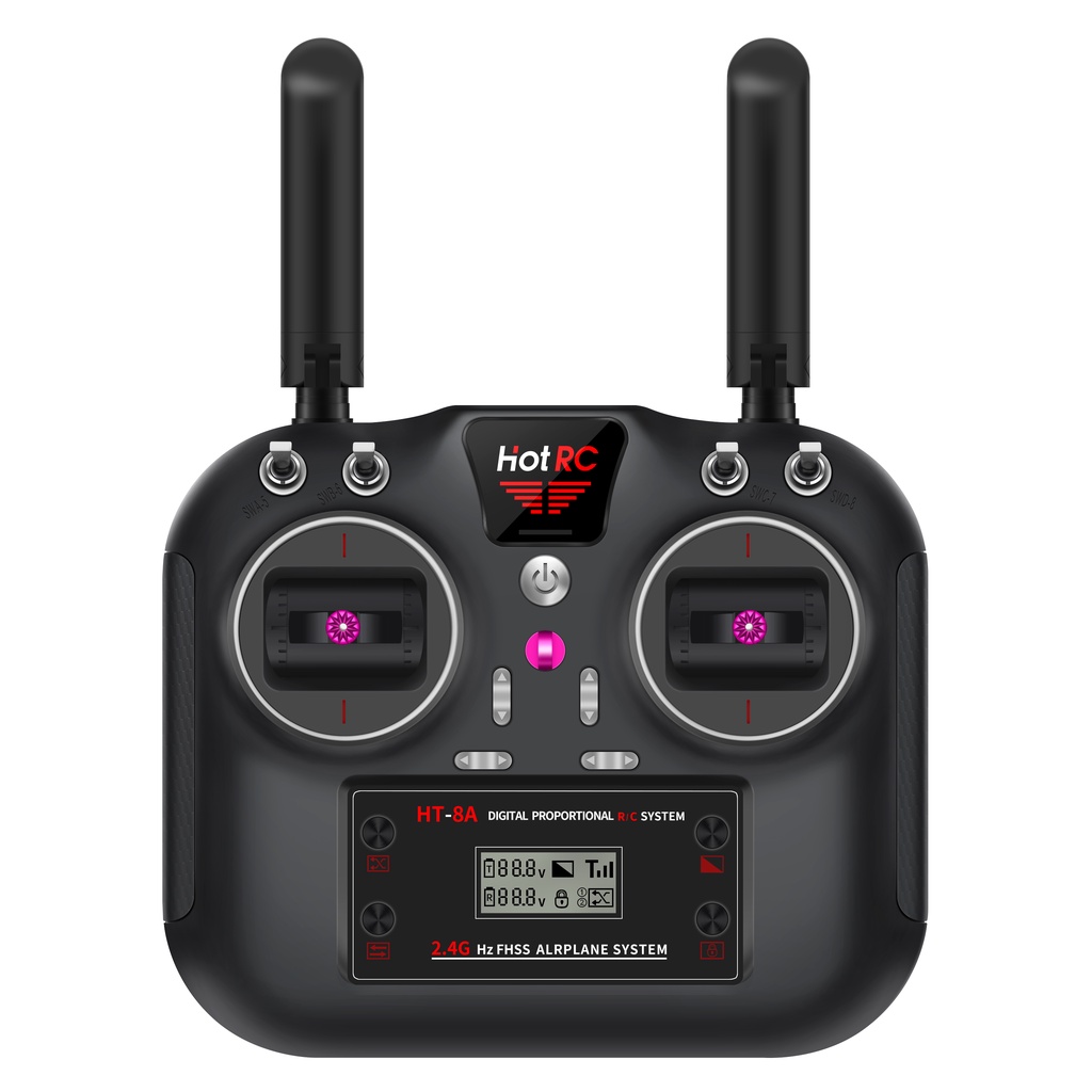 HotRC 8CH 2.4G HT8A RC Aircraft PWM Transmitter with 8 Channel