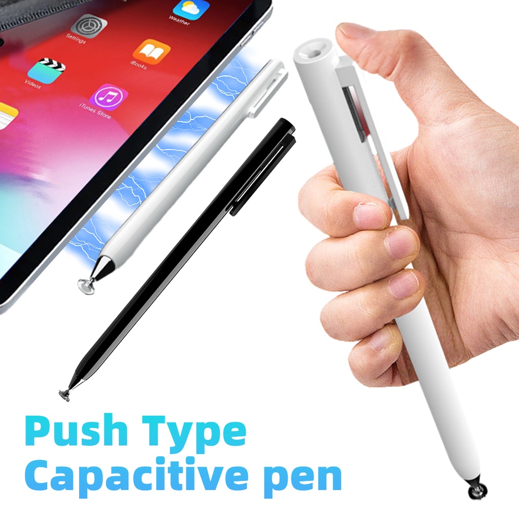 2 In 1 Press Type Stylus Pen Magnetic Touch Screen Pencil Universal For ...